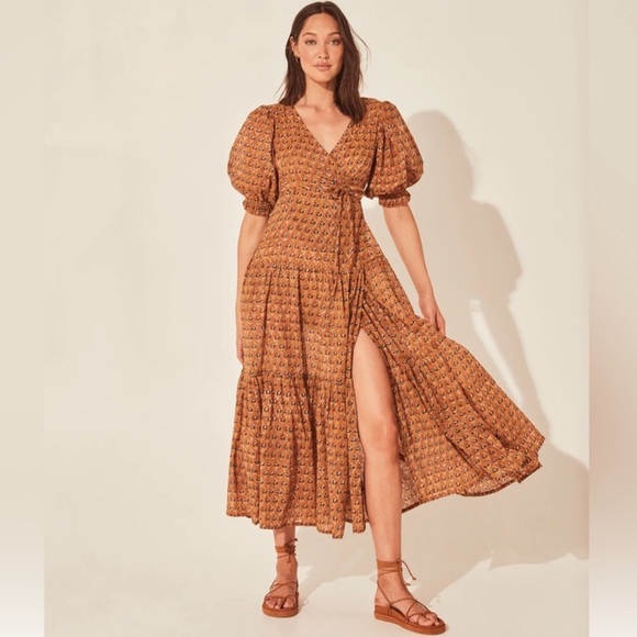 Daughters of India Zuri Wrap Dress in Autumn NEW - Picture 1 of 16